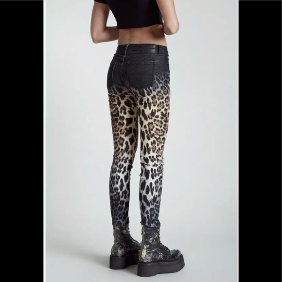 R13 Alison Skinny Leopard Jeans. SIZE 27. - Picture 4 of 11